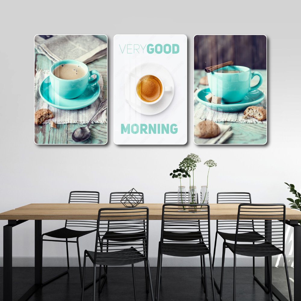 Tranh 3 Tấm Treo Tường Coffee Nghệ Thuật Mẫu 17