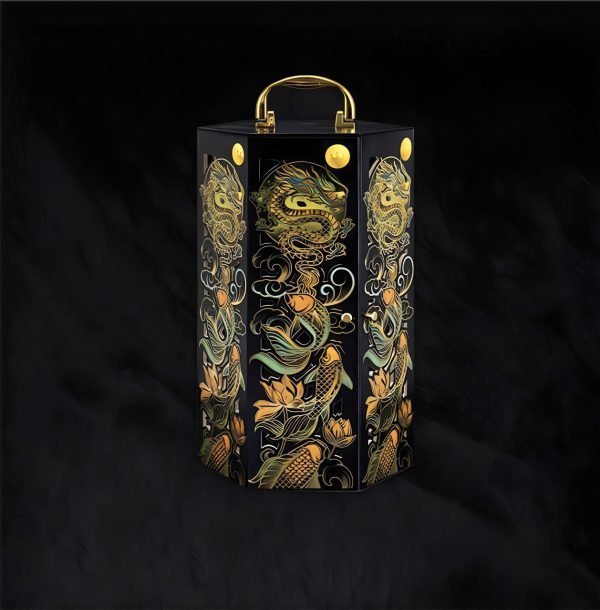 B&aacute;nh Trung Thu Kinh Đ&ocirc; Trăng V&agrave;ng Black And Gold Thượng Hạng Hộp 4 B&aacute;nh