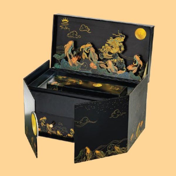 B&aacute;nh Trung Thu Kinh Đ&ocirc; Trăng V&agrave;ng Black Gold Thượng Hạng Hộp 2 B&aacute;nh