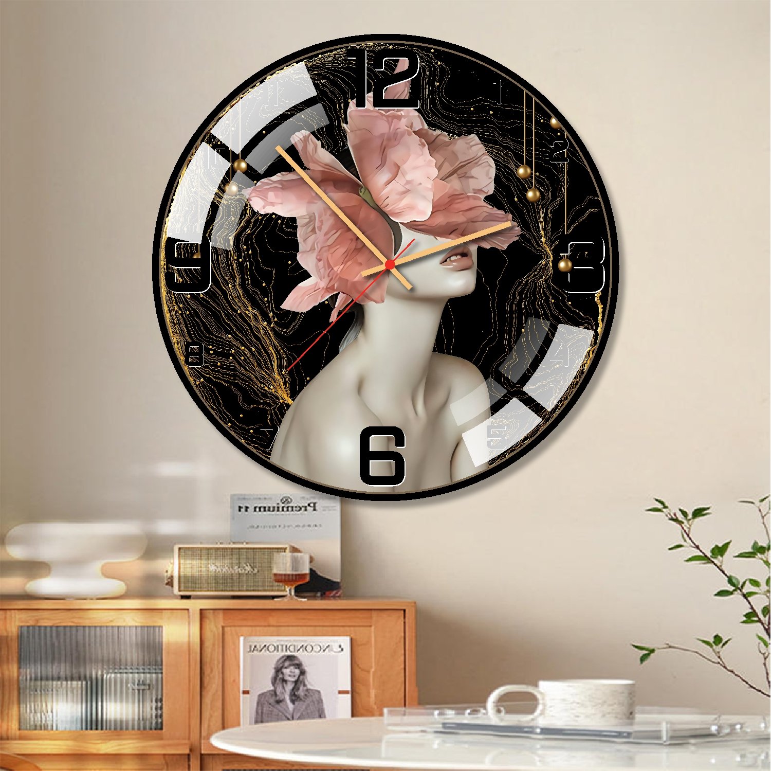 Đồng Hồ Vintage Treo Tường Cô Gái Nghệ Thuật 20