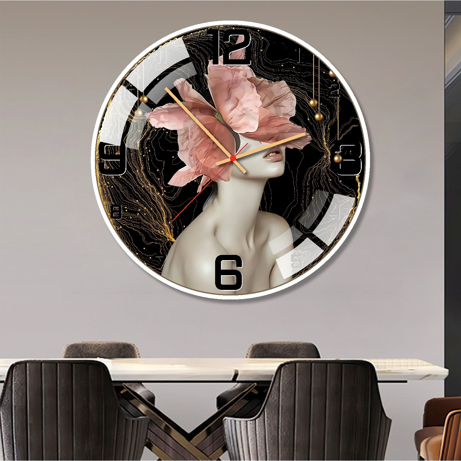 Đồng Hồ Vintage Treo Tường Cô Gái Nghệ Thuật 20