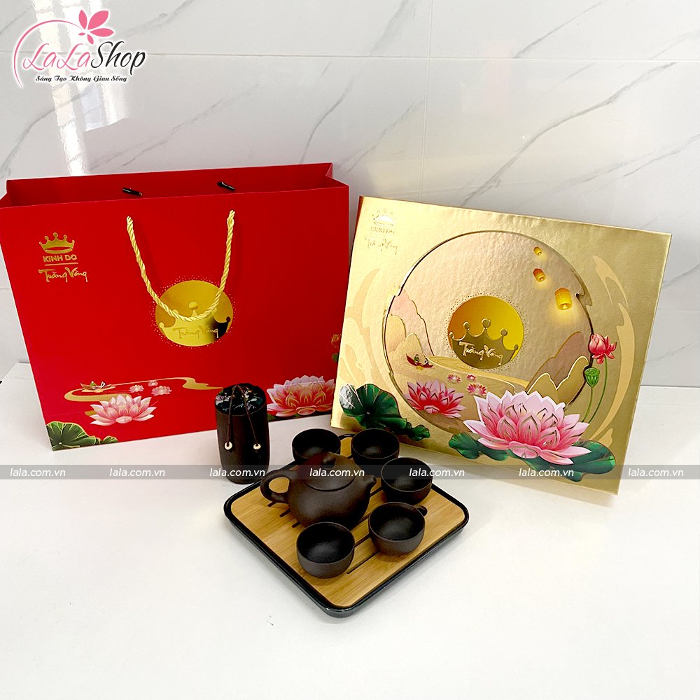 B&aacute;nh Trung Thu Kinh Đ&ocirc; Trăng V&agrave;ng Hồng Ngọc An Ph&uacute; 4 B&aacute;nh 160g Thượng Hạng (HNV)