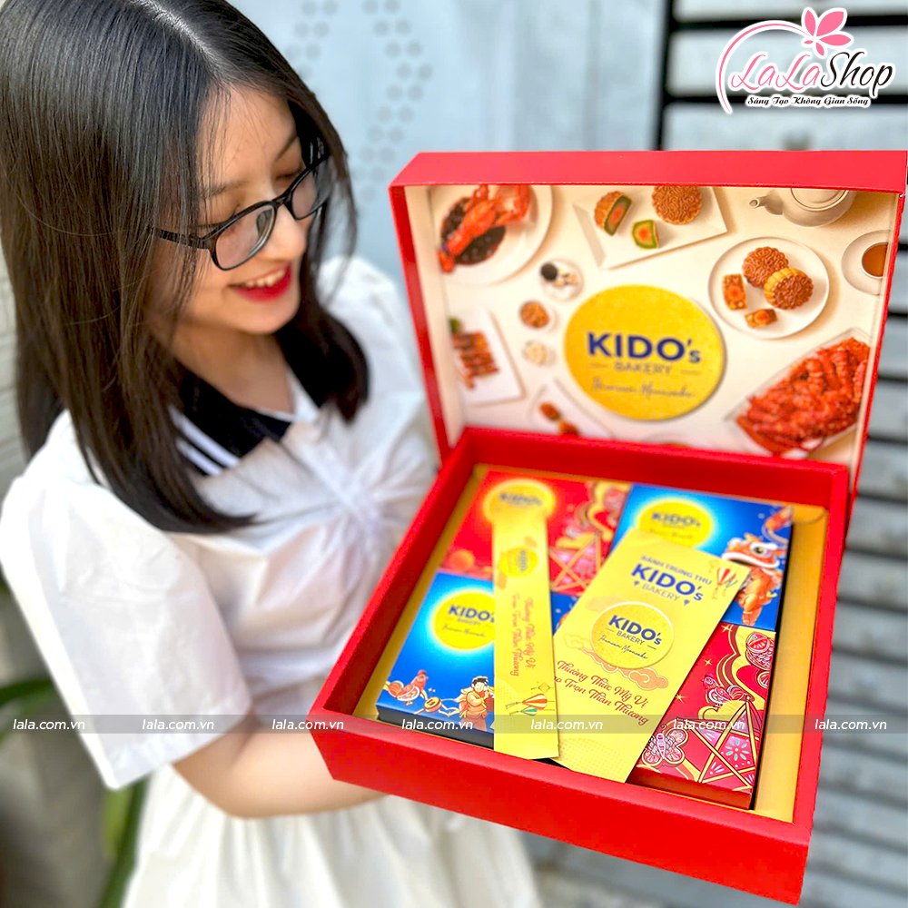 Hộp 4 B&aacute;nh Trung Thu Kido Mỹ Vị An Khang Đỏ (CB5)