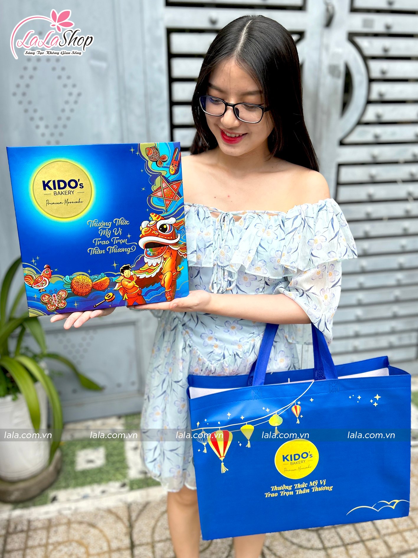 Hộp 4 B&aacute;nh Trung Thu Kido Mỹ Vị An Khang Xanh (CB4)