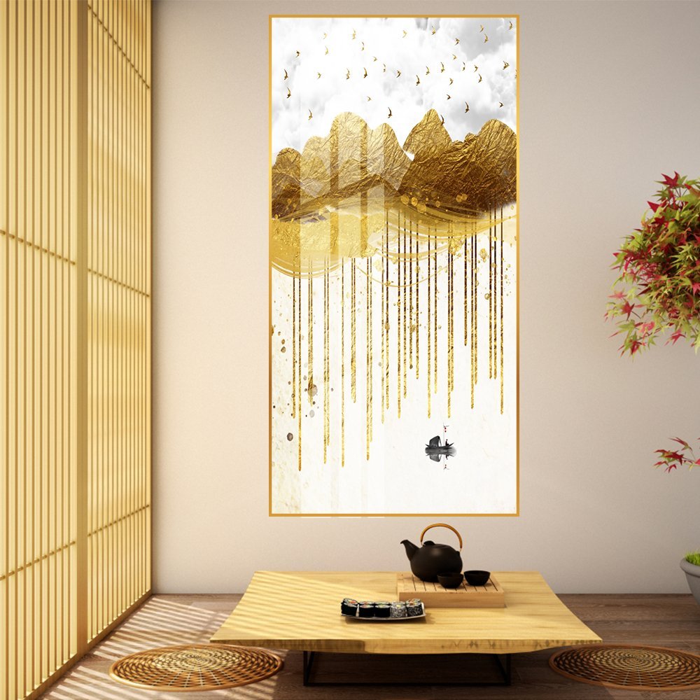 Tranh treo tường núi vàng nghệ thuật