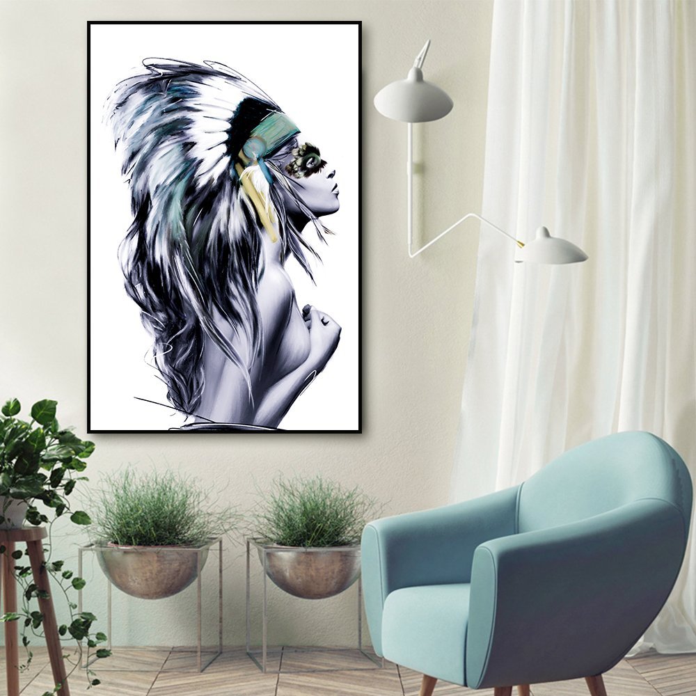Tranh treo tường nghệ thuật cô gái hoang dã