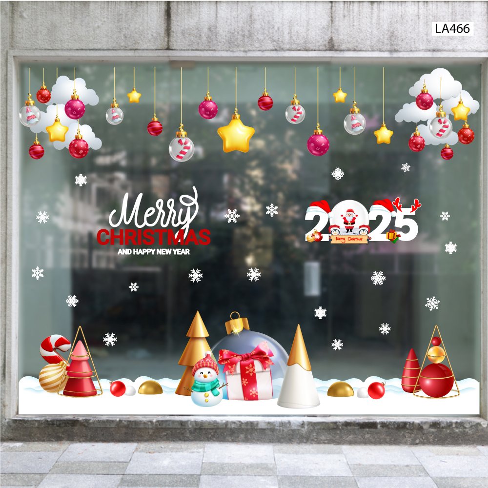 Mẫu decal trang trí Noel đẹp nhất tại Lala mẫu 1