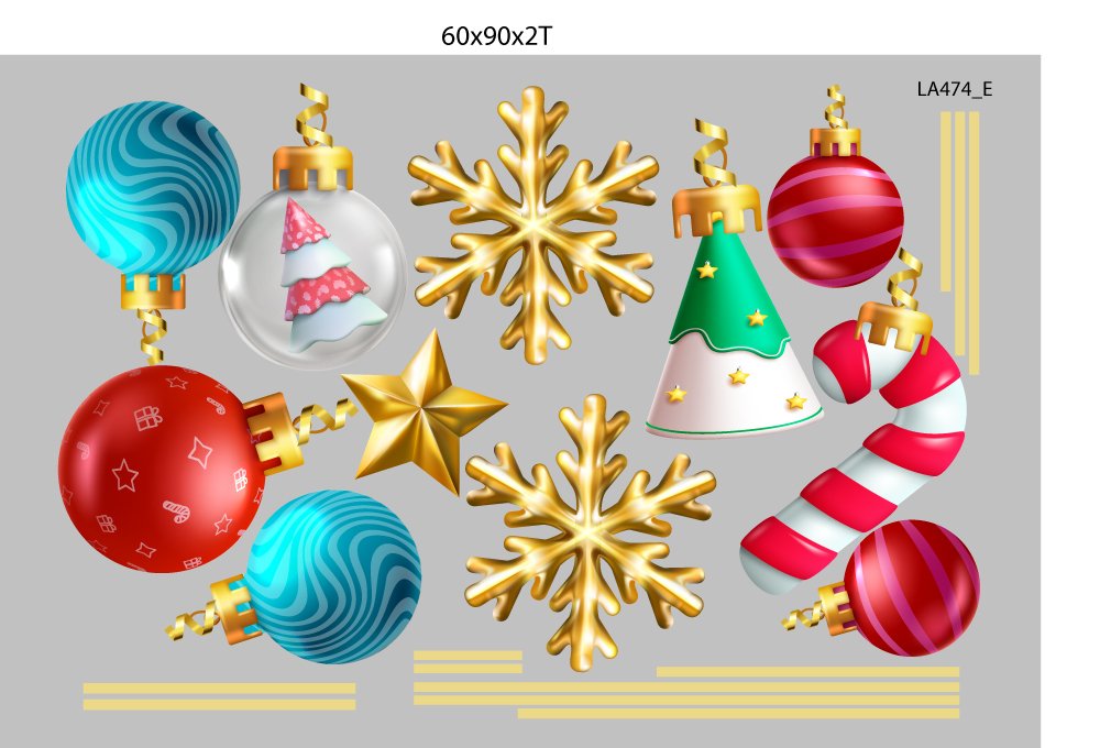 Combo Decal Trang Trí Noel Merry Chistmas Ông Già Noel Và Ngôi Nhà Tuyết Ấm Áp