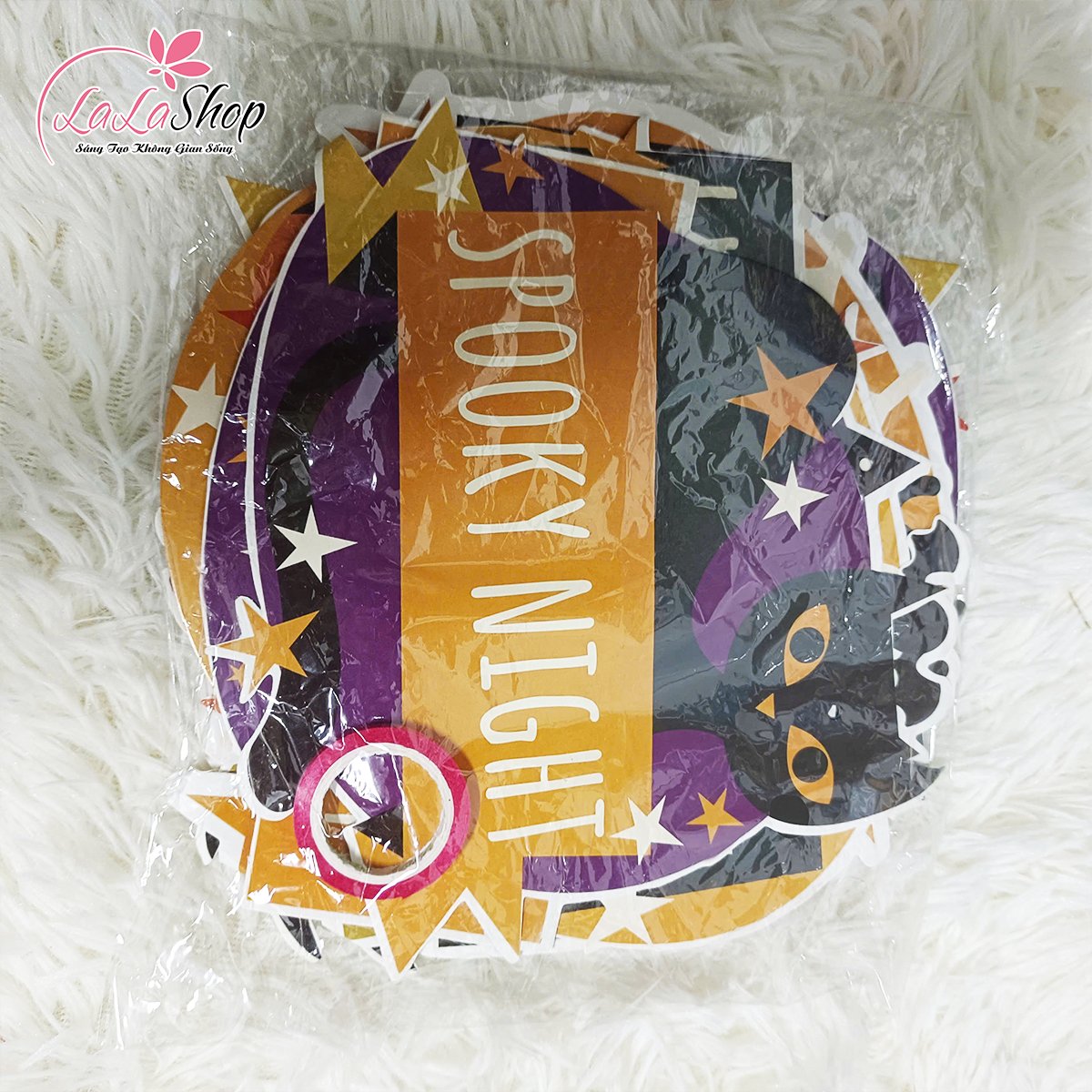 Đồ treo trang trí Halloween Set 8 Tấm Dây Treo Happy Halloween