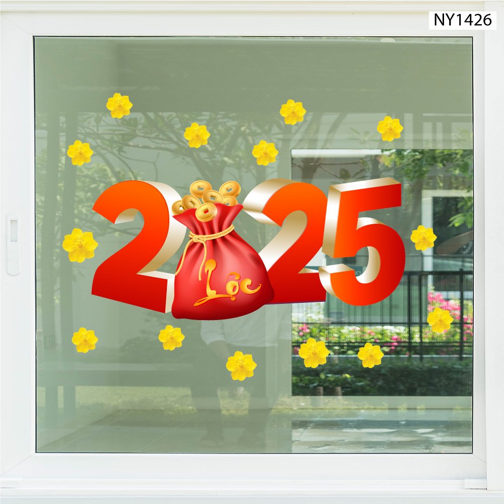 Decal trang tr&iacute; Tết đẹp nhất tại Lala mẫu 1