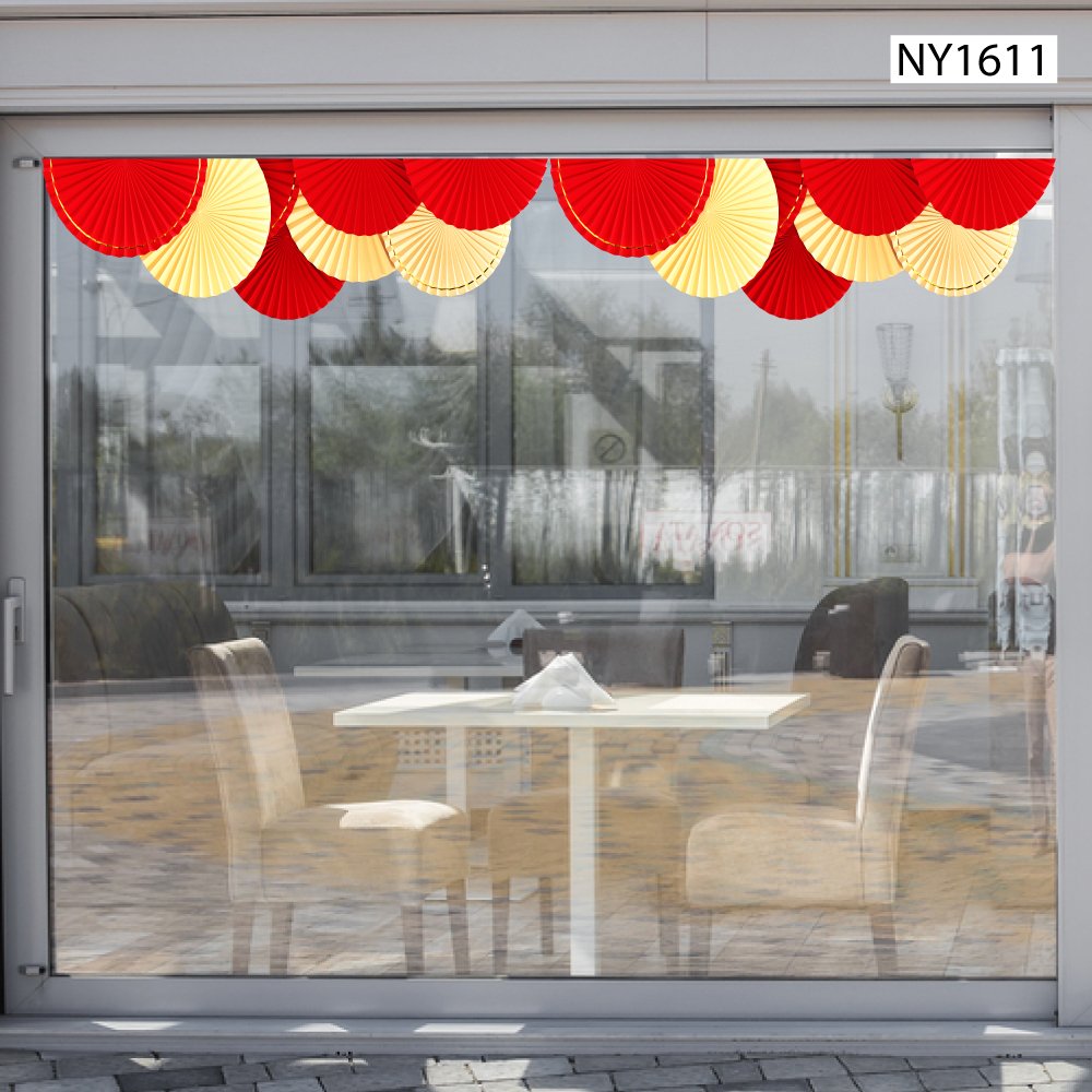 Decal Trang Trí Tết cánh quạt góc chân tường