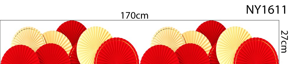 Decal Trang Trí Tết cánh quạt góc chân tường