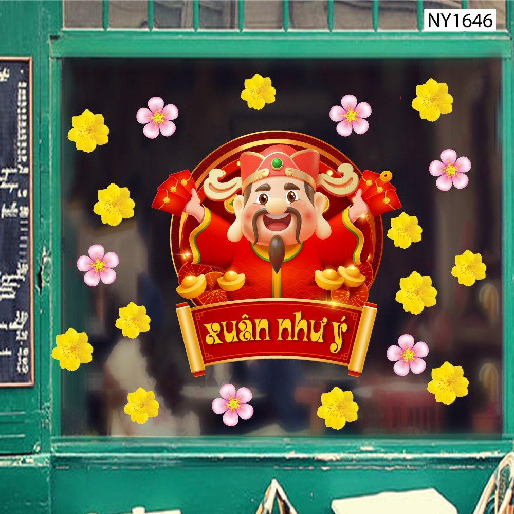 Decal Trang Trí Tết Xuân Như Ý