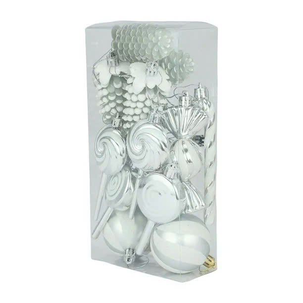 Hộp châu kẹo nhiều họa tiết treo trang trí noel