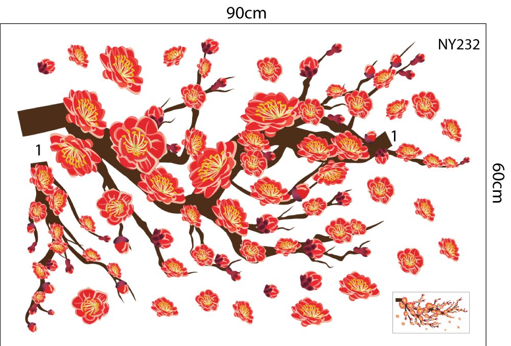 Combo Decal Trang Trí Tết Ất Tỵ thần tài gõ cửa rước lộc vào nhà