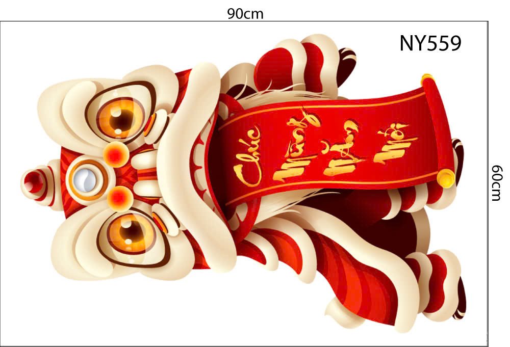 Combo Decal Trang Trí Tết Ất Tỵ an khang như ý