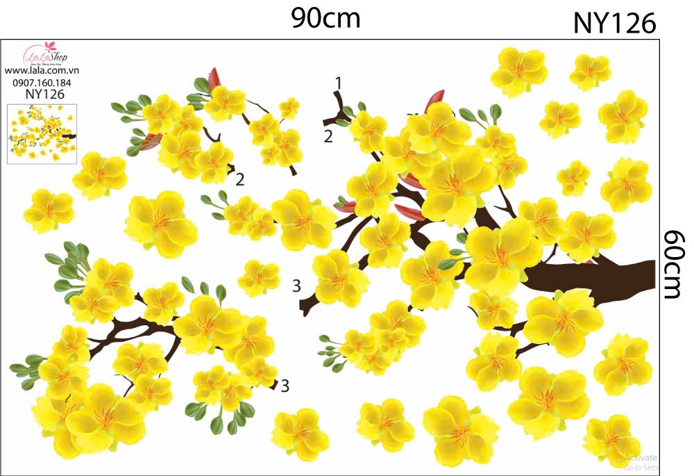 Combo Decal Trang Trí Tết Ất Tỵ an khang như ý