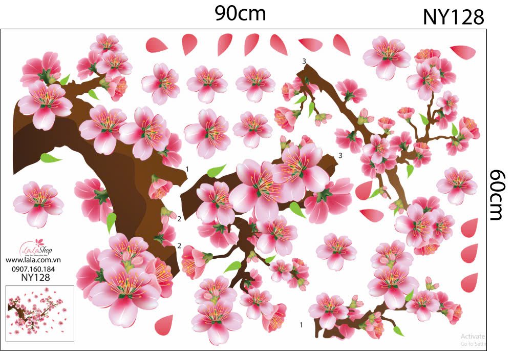 Combo Decal Trang Trí Tết Ất Tỵ an khang như ý