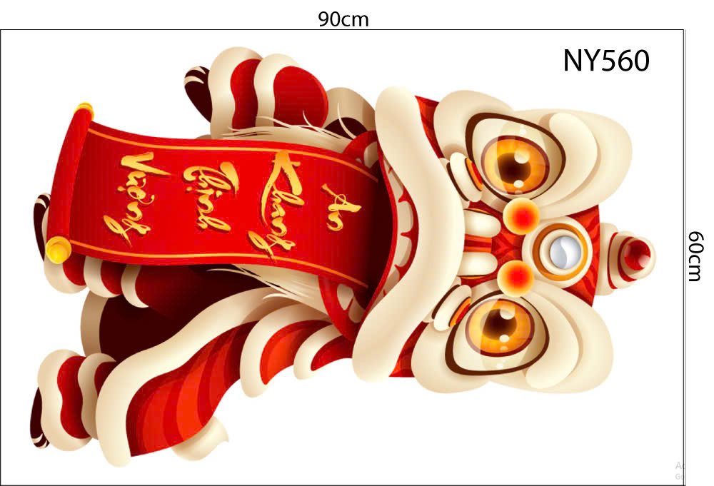 Combo Decal Trang Trí Tết Ất Tỵ an khang như ý