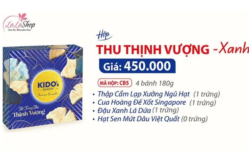 Hộp 4 b&aacute;nh Kido Thu Thịnh Vượng