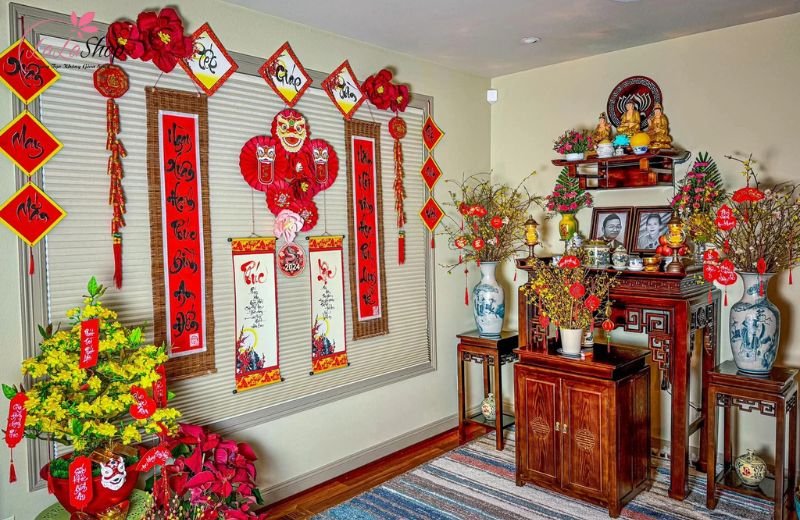 Trang tr&iacute; Tết để mong may mắn v&agrave; b&igrave;nh an cho năm mới 