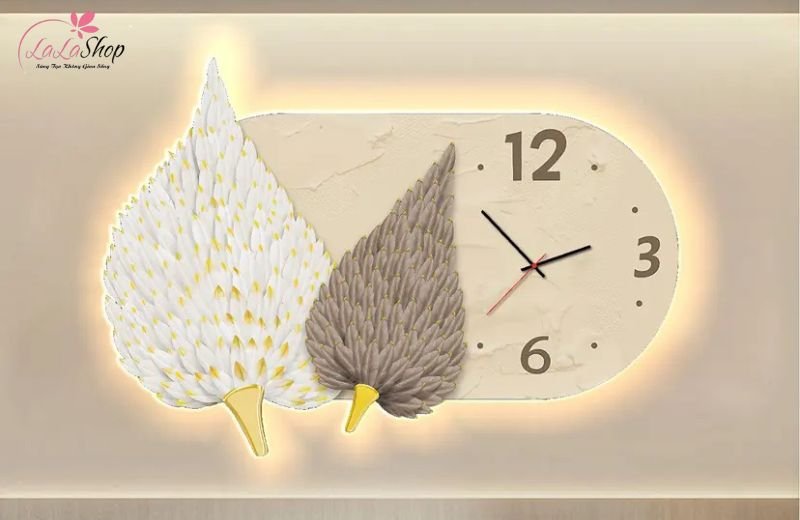 Tranh đồng hồ kết hợp đ&egrave;n led hiện đại, xu hướng mới hiện nay
