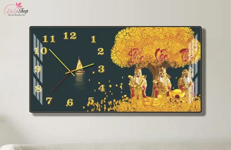 Tranh đồng hồ treo tường ph&ugrave; hợp mọi phong c&aacute;ch nội thất