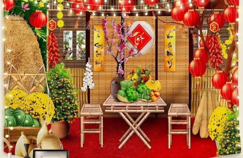  Tranh vải mềm mại &ndash; điểm xuyết n&eacute;t xu&acirc;n truyền thống.