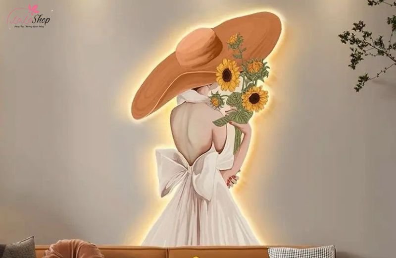 Tranh c&ocirc; g&aacute;i nghệ thuật 