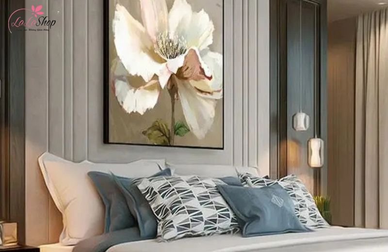 M&agrave;u sắc tranh n&ecirc;n nhẹ nh&agrave;ng để tạo cảm gi&aacute;c thư th&aacute;i, dễ ngủ