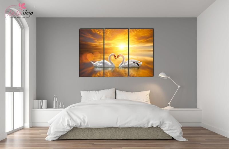 Tổng hợp c&aacute;c mẫu tranh treo ph&ograve;ng ngủ đẹp, hiện đại v&agrave; sang trọng 