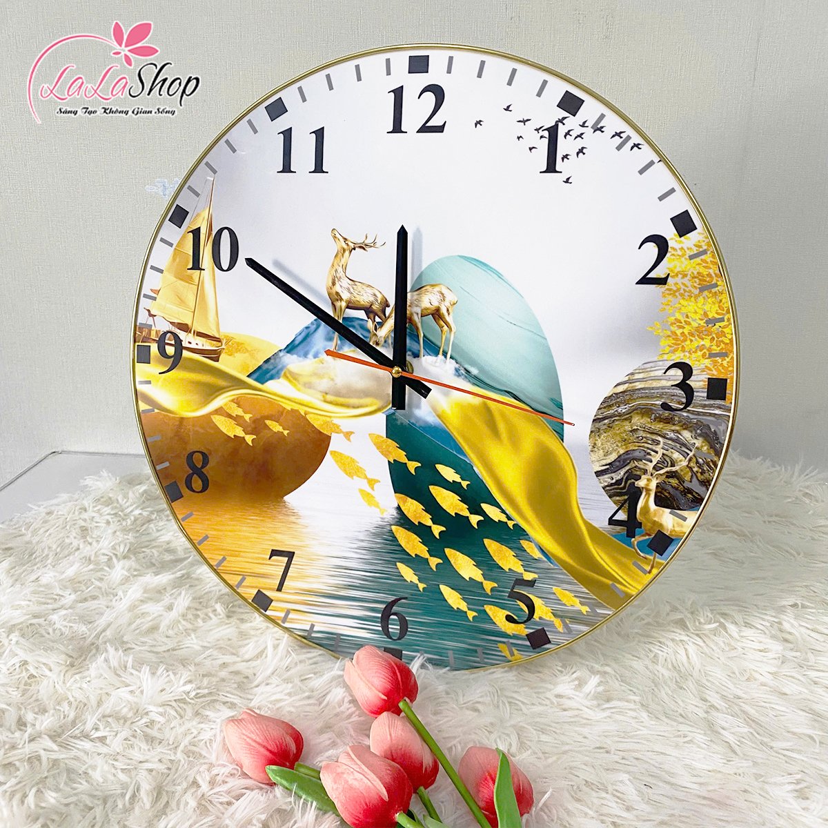 Đồng Hồ Vintage Hươu V&agrave;ng Nghệ Thuật 4