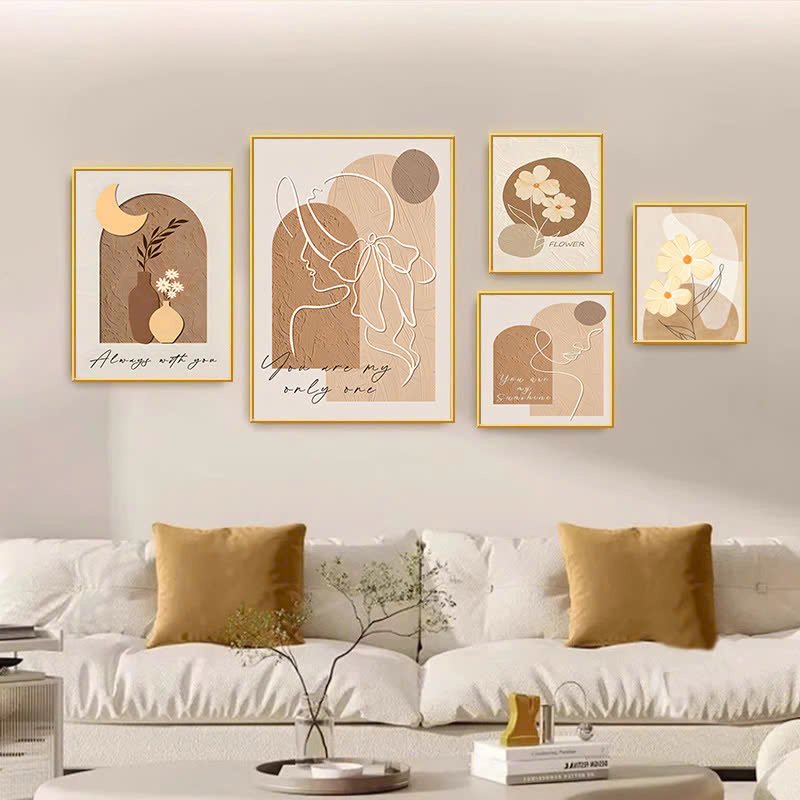 Tranh Treo Tường Trang Tr&iacute; Phong C&aacute;ch Nghệ Thuật C&ocirc; G&aacute;i V&agrave; Hoa