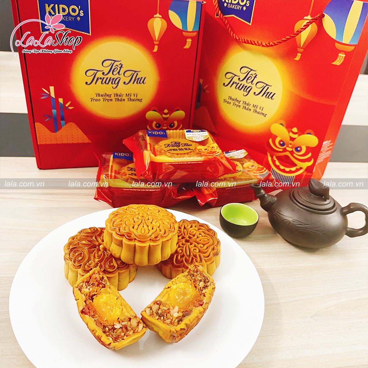 B&aacute;nh trung thu KIDO Thập Cẩm Lạp xưởng ngũ hạt 1 trứng 150g (SN1)