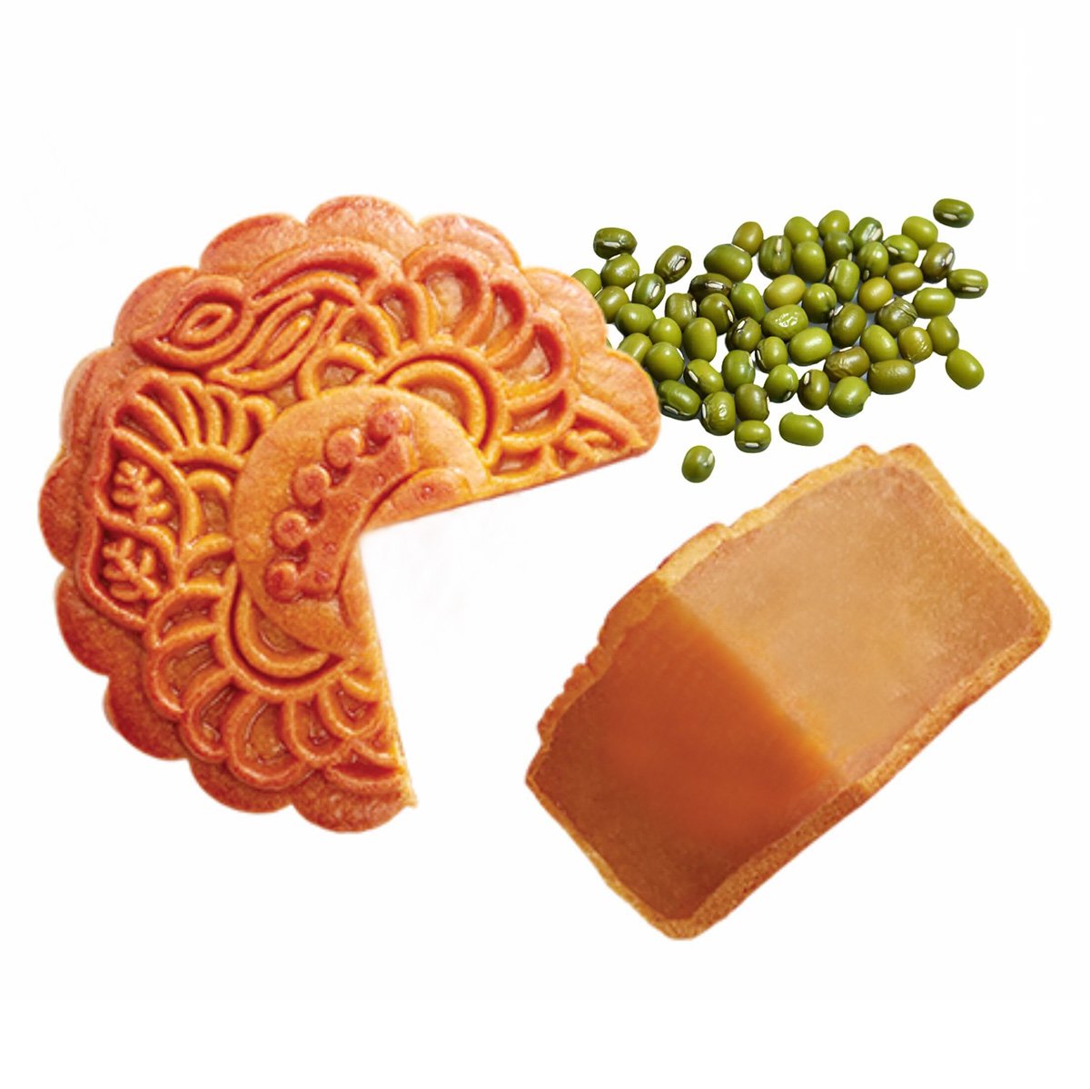 B&aacute;nh Trung Thu Kinh Đ&ocirc; Đậu Xanh 0 Trứng 150gr (60)