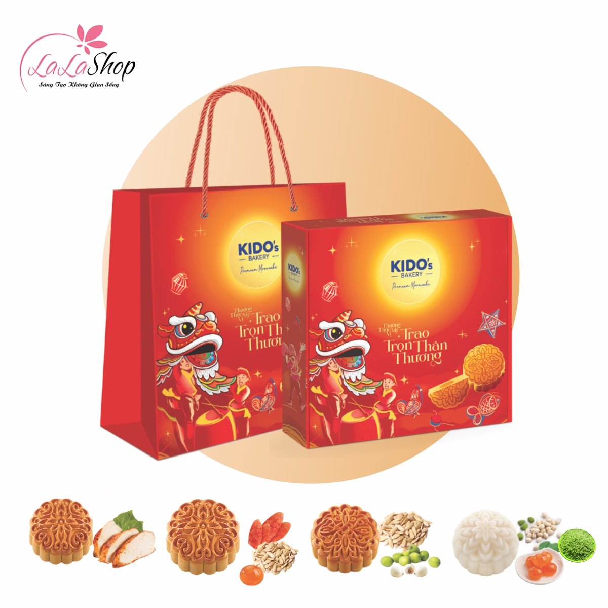 Hộp 4 B&aacute;nh Trung Thu Kido An Lạc