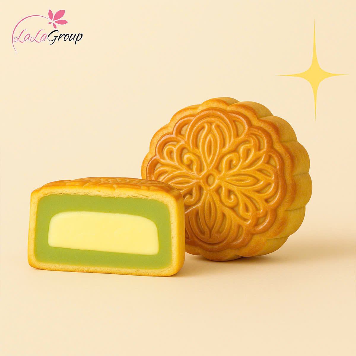 B&aacute;nh Trung Thu KIDO Tr&agrave; Xanh Phomai 0 trứng 150g (XP0)