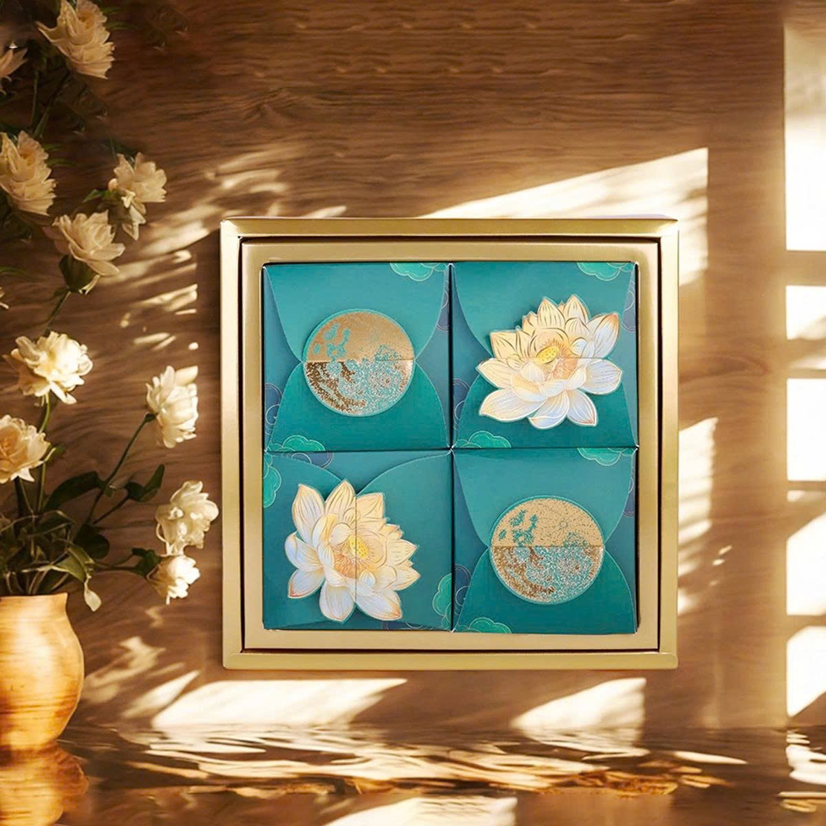 Hộp 4 Bánh Trung Thu Bạch Liên Tân Dân Lợi