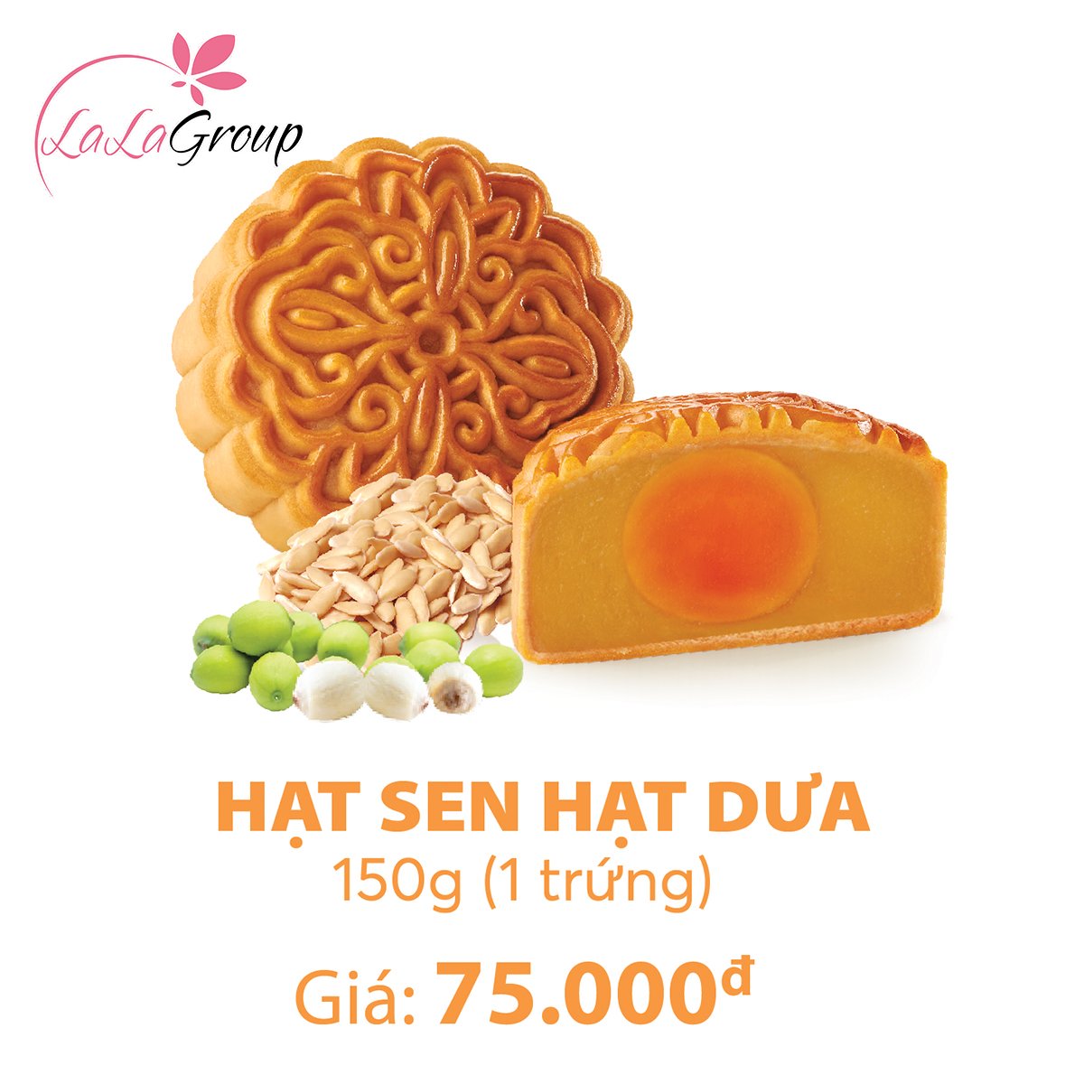 Bánh trung thu KIDO Hạt sen hạt dưa 1 trứng 150g (HS1)
