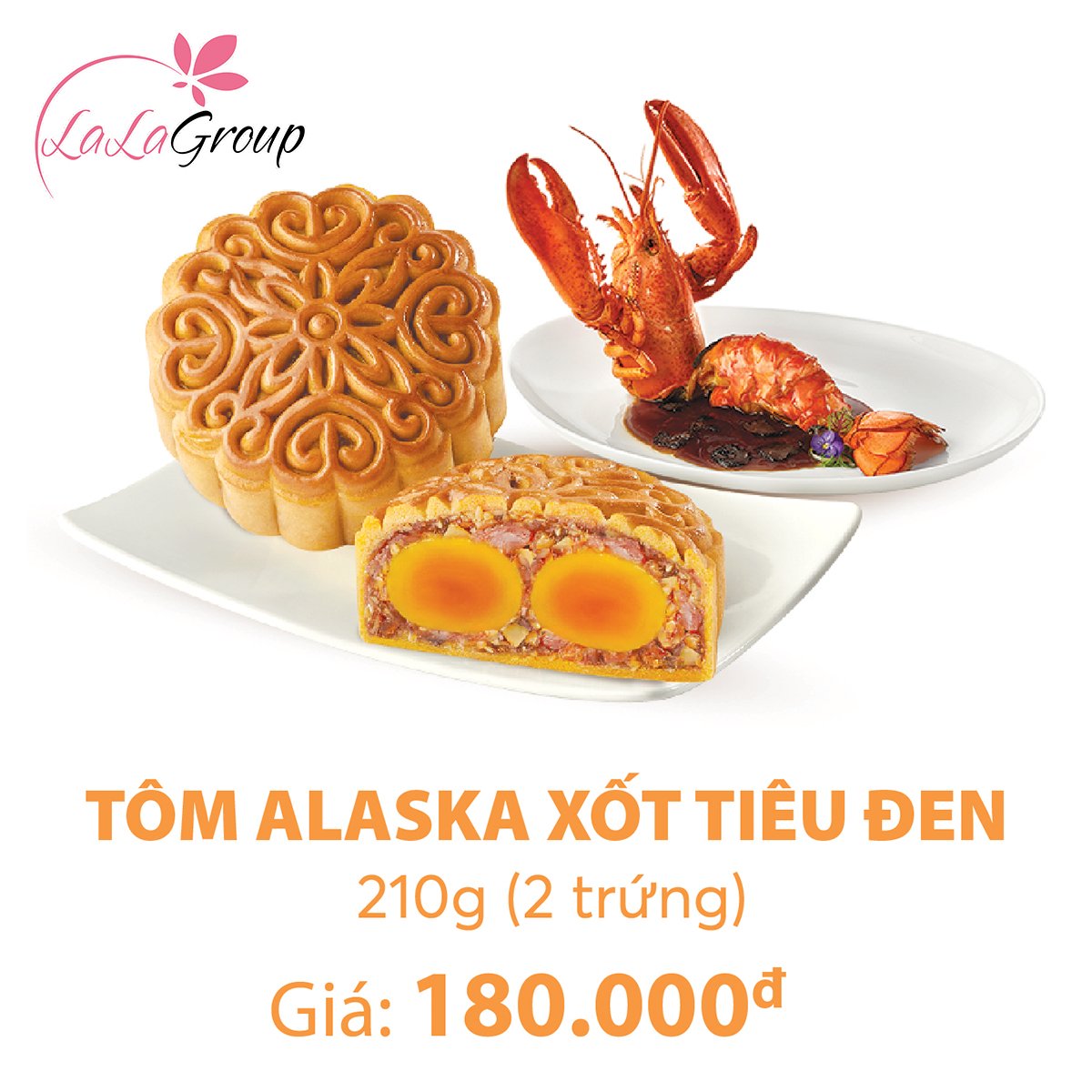 B&aacute;nh trung thu KIDO t&ocirc;m Alaska xốt ti&ecirc;u đen 2 trứng 210g (TO2)