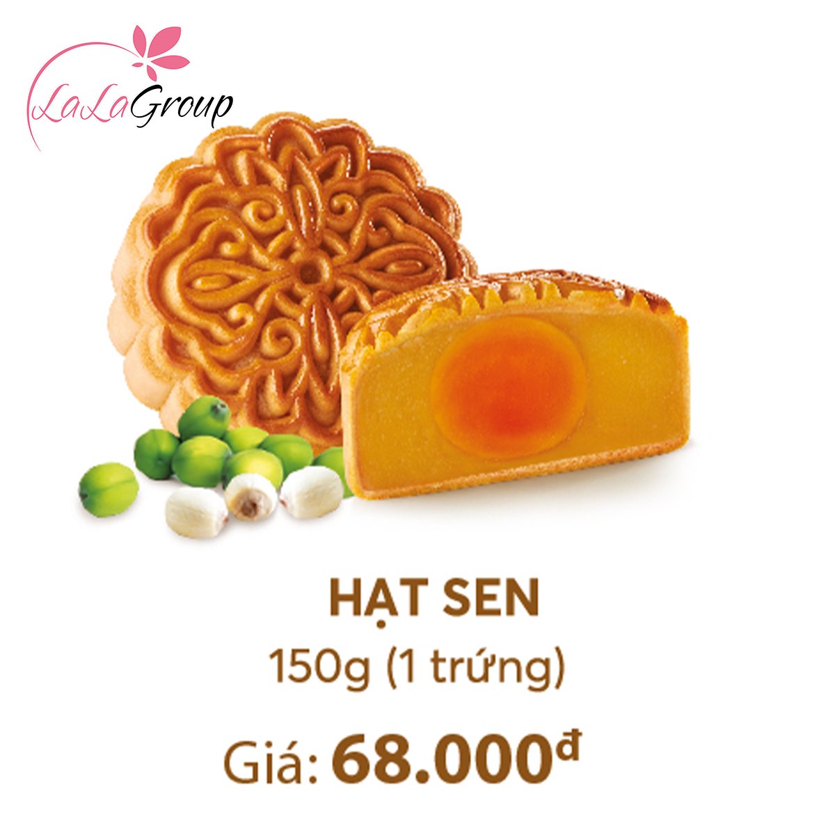 B&aacute;nh Trung Thu Thọ Ph&aacute;t Hạt Sen 1 Trứng 150g (TS1)