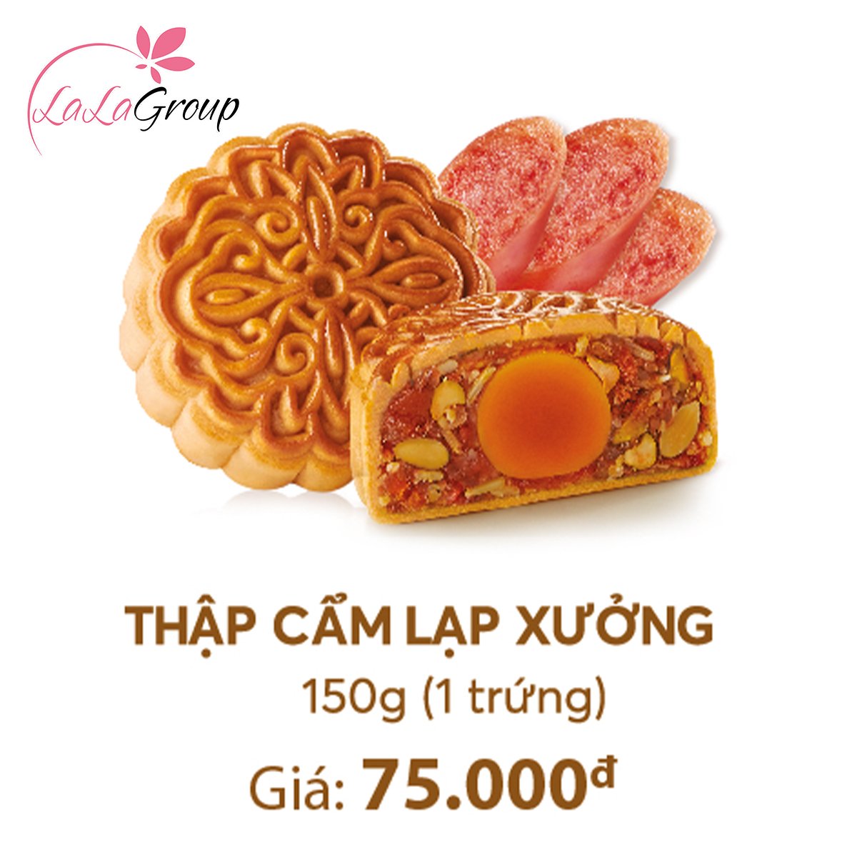B&aacute;nh Trung Thu Thọ Ph&aacute;t Thập Cẩm Lạp Xưởng 1 Trứng 150g (TT1)