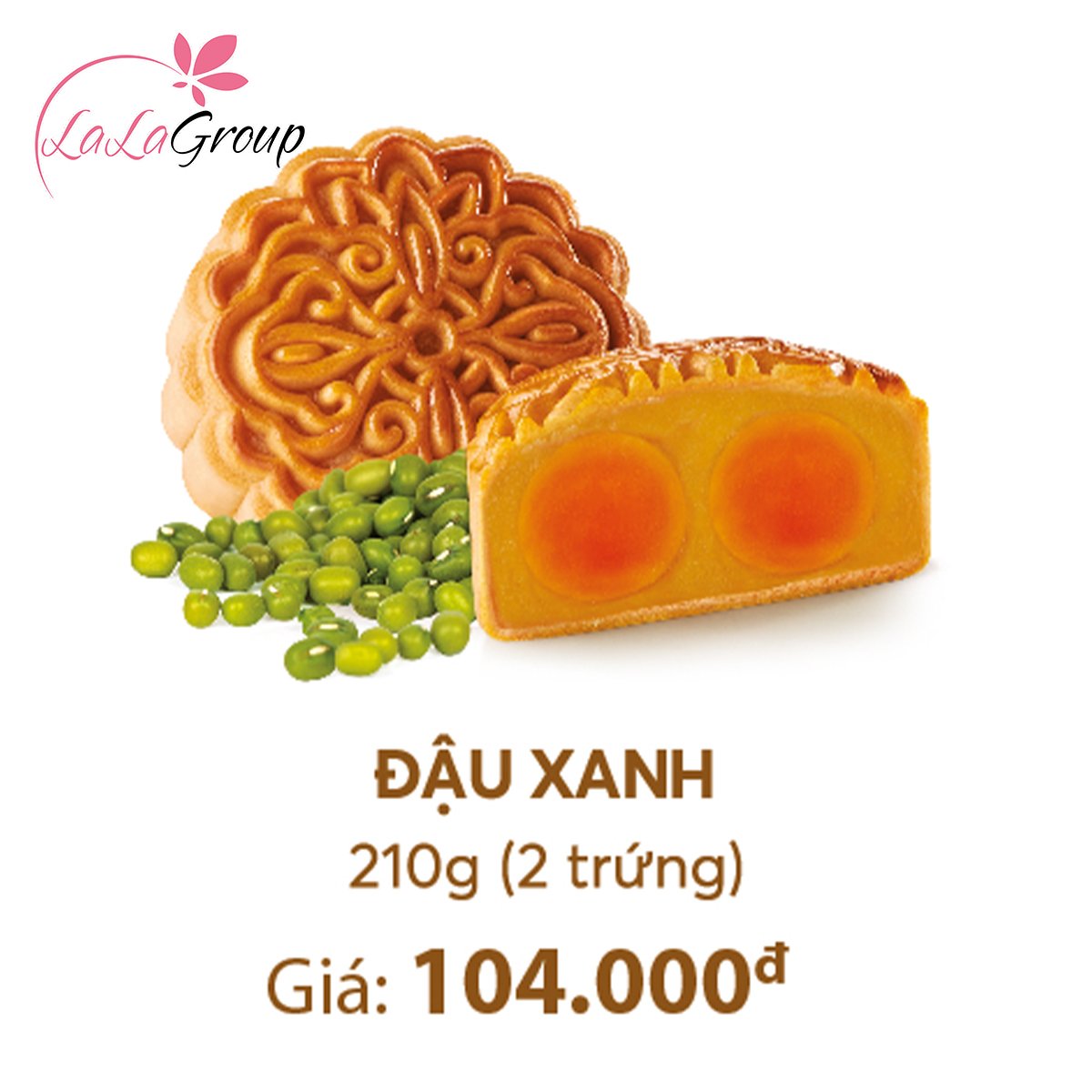 B&aacute;nh Trung Thu Thọ Ph&aacute;t Đậu Xanh 2 Trứng 210g (TX2)