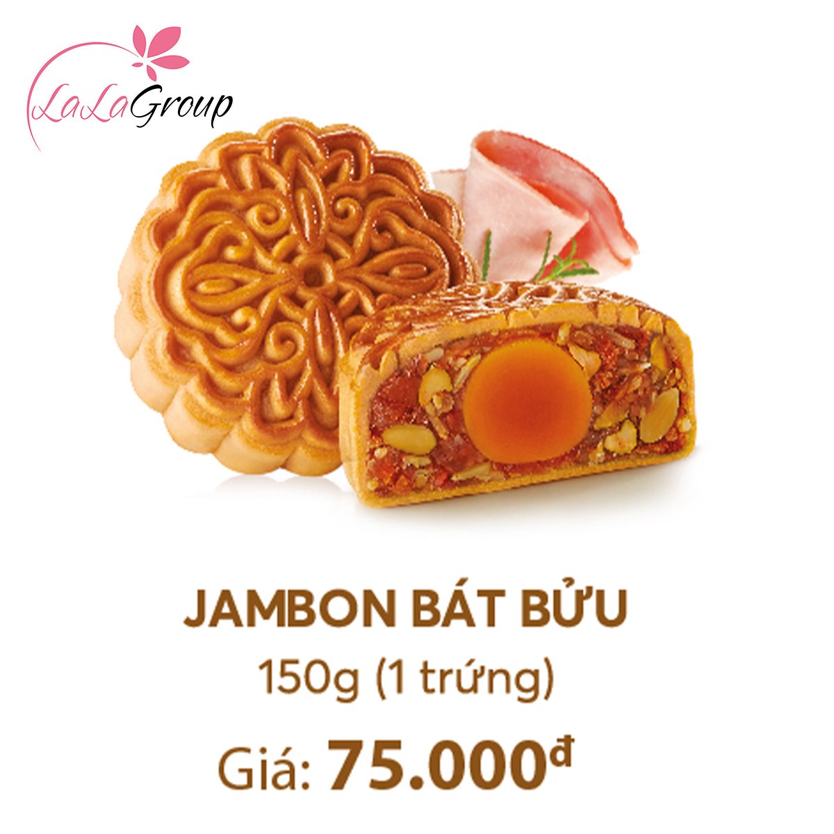 B&aacute;nh Trung Thu Thọ Ph&aacute;t Jambon B&aacute;t Bửu 1 Trứng 150g (TB1)