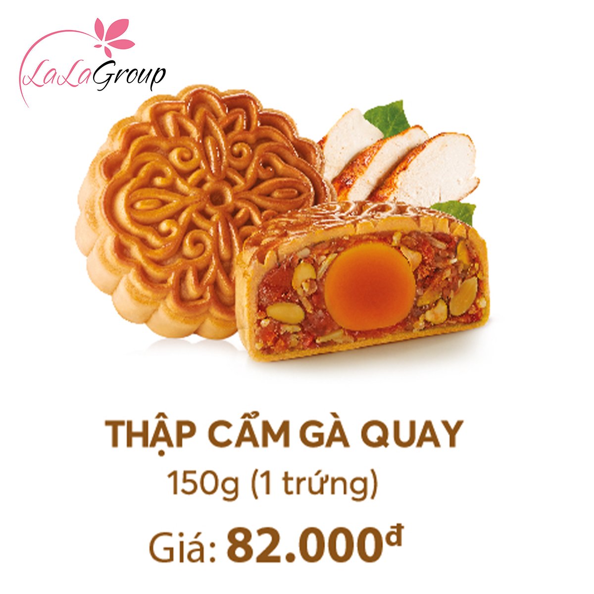 B&aacute;nh Trung Thu Thọ Ph&aacute;t Thập Cẩm G&agrave; Quay 1 Trứng 150g (TG1)