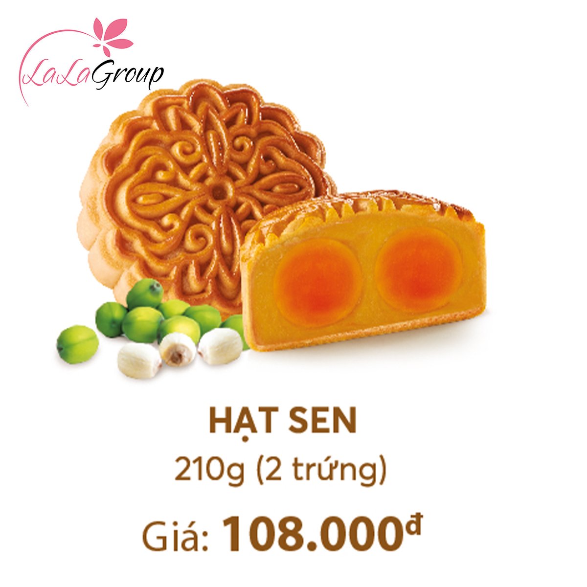 B&aacute;nh Trung Thu Thọ Ph&aacute;t Hạt Sen 2 Trứng 210g (TS2)