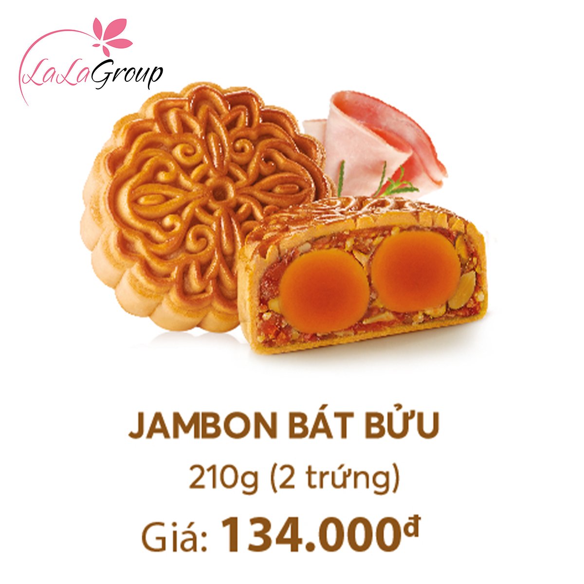 B&aacute;nh Trung Thu Thọ Ph&aacute;t Jambon B&aacute;t Bửu 2 Trứng 210g (TB2)