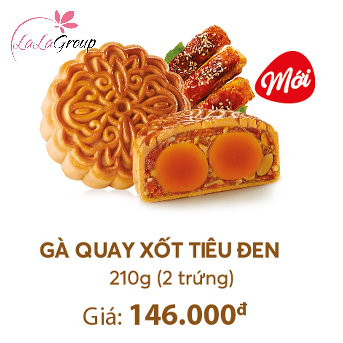 B&aacute;nh Trung Thu Thọ Ph&aacute;t G&agrave; Quay Xốt Ti&ecirc;u Đen 2 Trứng 210g (TQ2)
