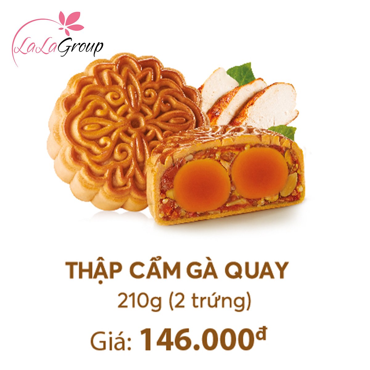 B&aacute;nh Trung Thu Thọ Ph&aacute;t Thập Cẩm G&agrave; Quay 2 Trứng 210g (TG2)