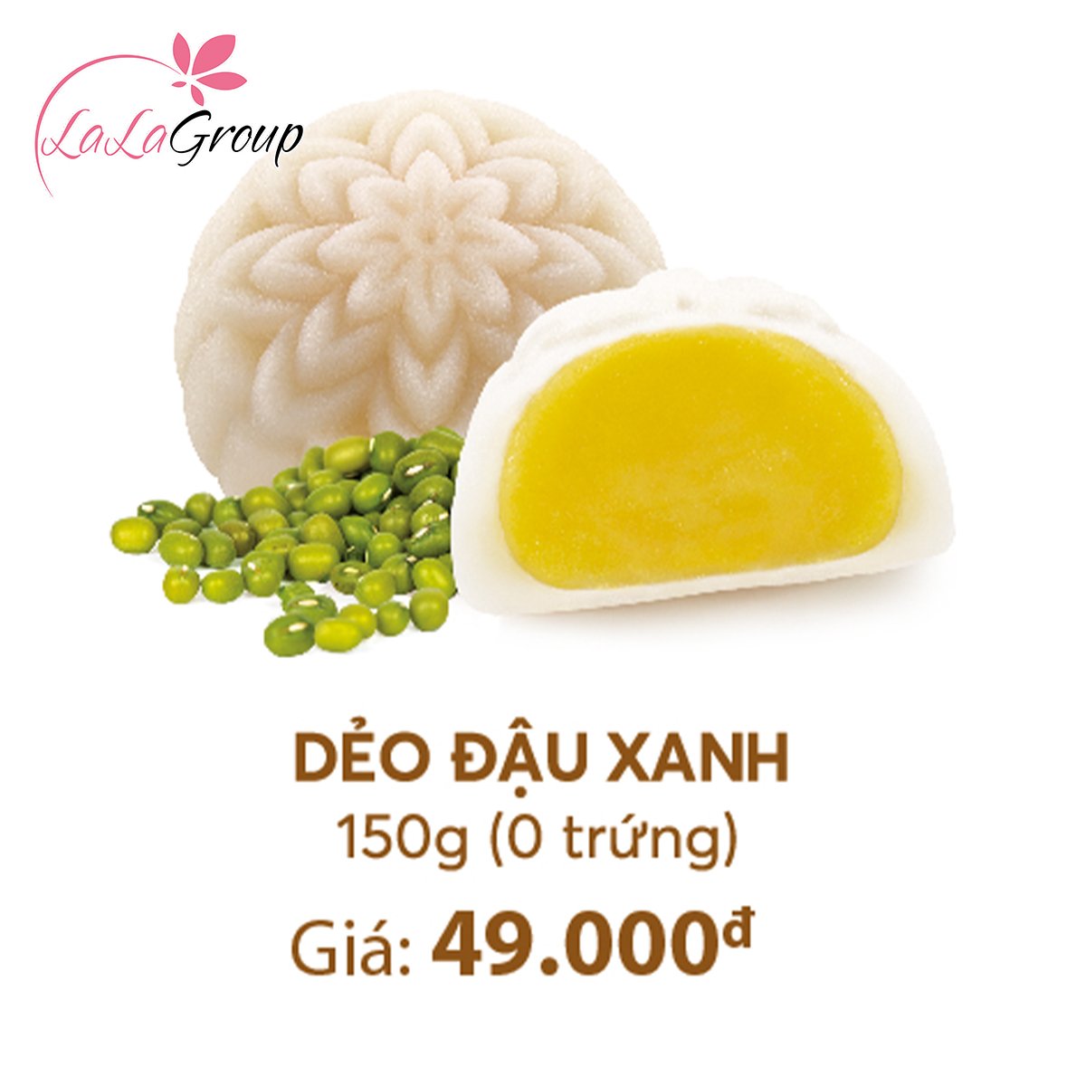 B&aacute;nh Trung Thu Thọ Ph&aacute;t Dẻo Đậu Xanh 0 Trứng 150g (DDX)